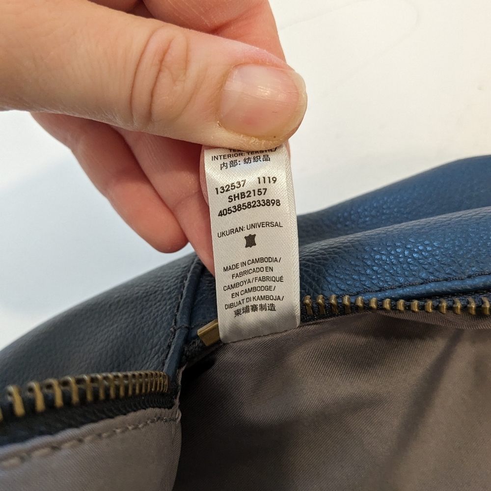 Fossil Blue Leather Studded Mini Backpack - Picture 12 of 12